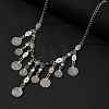 Ethnic Style Zinc Alloy Coin Tassel Bib Necklaces for Women FS-WG93FDD-02-2
