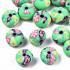 Handmade Polymer Clay Beads CLAY-S092-74-1