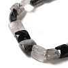 Natural Black Tourmalinated Quartz Beads Strands G-C109-A01-02-4