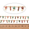 Brass & Glass Seed Beaded Chain KK-CBA3B44-10G-2