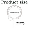 2Pcs 2 Colors Alloy Oval with Flower Link Chain Waist Belly Chains for Women AJEW-HS0001-31-2
