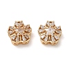 Brass Micro Pave Cubic Zirconia Beads CU-CBA3F77-08G-01-1