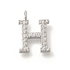 304 Stainless Steel Micro Pave Cubic Zirconia Pendants STAS-H228-06P-H-1