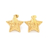 Star 304 Stainless Steel Ear Studs EJEW-L290-013G-1