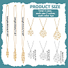 304 Stainless Steel Crystal Stone Cage Pendant Necklaces NJEW-PH01546-2