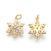 Brass Micro Pave Cubic Zirconia Pendants X-KK-F774-10G-NR-2