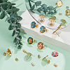 Flat Round 304 Stainless Steel Stud Earring Settings STAS-UN0060-74D-G-2