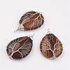 Natural Tiger Eye Big Pendants G-G956-A05-FF-1