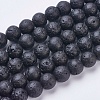 Natural Lava Rock Beads Strands G-J346-37-10mm-1