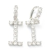 Brass Micro Pave Clear Cubic Zirconia Pendants ZIRC-J039-18P-I-1