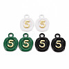 Spray Painted Alloy Pendants PALLOY-Q433-035-RS-1