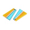 Transparent Resin & Wood Pendants RESI-T057-78-2