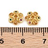 Brass Micro Pave Cubic Zirconia Bead Caps CU-CBA6A75-33G-3