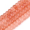 Imitation Jade Crackle Glass Beads Strands GLAA-Q108-05A-A08-1