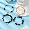 4Pcs 4 Styles Gemstone Beaded Stretch Bracelets Sets BJEW-JB111342-3