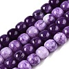 Dyed Natural White Jade Beads Strands G-T138-S13-4