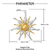 304 Stainless Steel Pendants SA-OY003-55GP-2