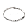 Platinum Brass Cuff Bangles BJEW-D039-36P-03-1