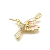 Brass Clear Cubic Zirconia Pendants KK-B187-01G-02A-2