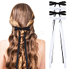 Big Bowknot Polyester Alligator Hair Clips AJEW-CP0008-39B-1