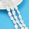 Electroplate Porcelain Imitation Pearl Beads Strands BSHE-Z009-01A-1