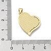 Brass Micro Pave Clear Cubic Zirconia Pendants KK-A221-19D-G-3