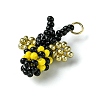 Seed Beads Beaded Charms PALLOY-MZ00295-3