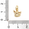 Rack Plating Brass Micro Pave Clear Cubic Zirconia Charms KK-Z064-18G-3