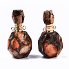 Assembled Synthetic Bronzite and Imperial Jasper Openable Perfume Bottle Pendants G-S366-060F-4