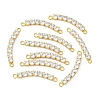 SHEGRACE Brass Pave Clear Cubic Zirconia Connector Charms XGRQ3P551-643G-1