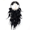 Tree of Life Wrapped Natural Black Quartz Chips Woven Web/Net with Feather Decorations PW-WG91800-01-1