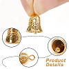 AHADERMAKER 40Pcs 2 Colors Alloy Bell Charms FIND-GA0005-71-4