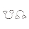 304 Stainless Steel Heart Clip on Nose Rings AJEW-A062-01A-P-3