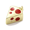 Brass Enamel Charms KK-P338-20G-01-2