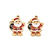 Christmas 304 Stainless Steel Enamel Pendants SA-CBA85C0-02G-G-1