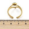 316 Stainless Steel with Natural Mixed Gemstone Cuff Rings RJEW-Z098-01G-13-5