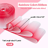 Gradient Color Polyester Grosgrain Ribbons OCOR-WH0047-20B-2