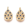 Brass Micro Pave Cubic Zirconia Pendants KK-D156-07G-A-1