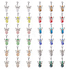 Angel Glass & Alloy Pendant Decorations HJEW-HY00005-1
