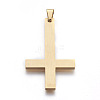 304 Stainless Steel Saint Peter's Cross Big Pendants Ion Plating(IP) STAS-L218-04G-1