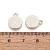 Rack Plating Alloy Enamel Pendants ENAM-N070-01B-01G-01-3