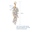 Electroplate Glass Cluster Beads Pendants HJEW-JM00372-3