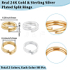 160Pcs 2 Colors Brass Split Rings KK-BBC0023-08A-2