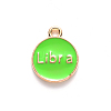 Alloy Enamel Pendants X-ENAM-S124-01A-06K-3