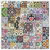 50Pcs Cartoon Tile Paper Sticker STIC-C012-07-2