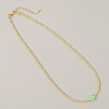 Real 18K Gold Plated 2mm Round Brass Beaded Necklaces HJ8238-7-1