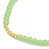 Rack Plating Brass with Crystal Round Beaded Bracelets for Women BJEW-B106-20G-01-2