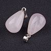 Natural Rose Quartz Pendants X-G-K187-04L-2