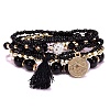 Glass Seed Beads Stretch Bracelet PW-WG01FEA-03-1