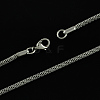 201 Stainless Steel Network Chain Necklaces STAS-S029-07-2